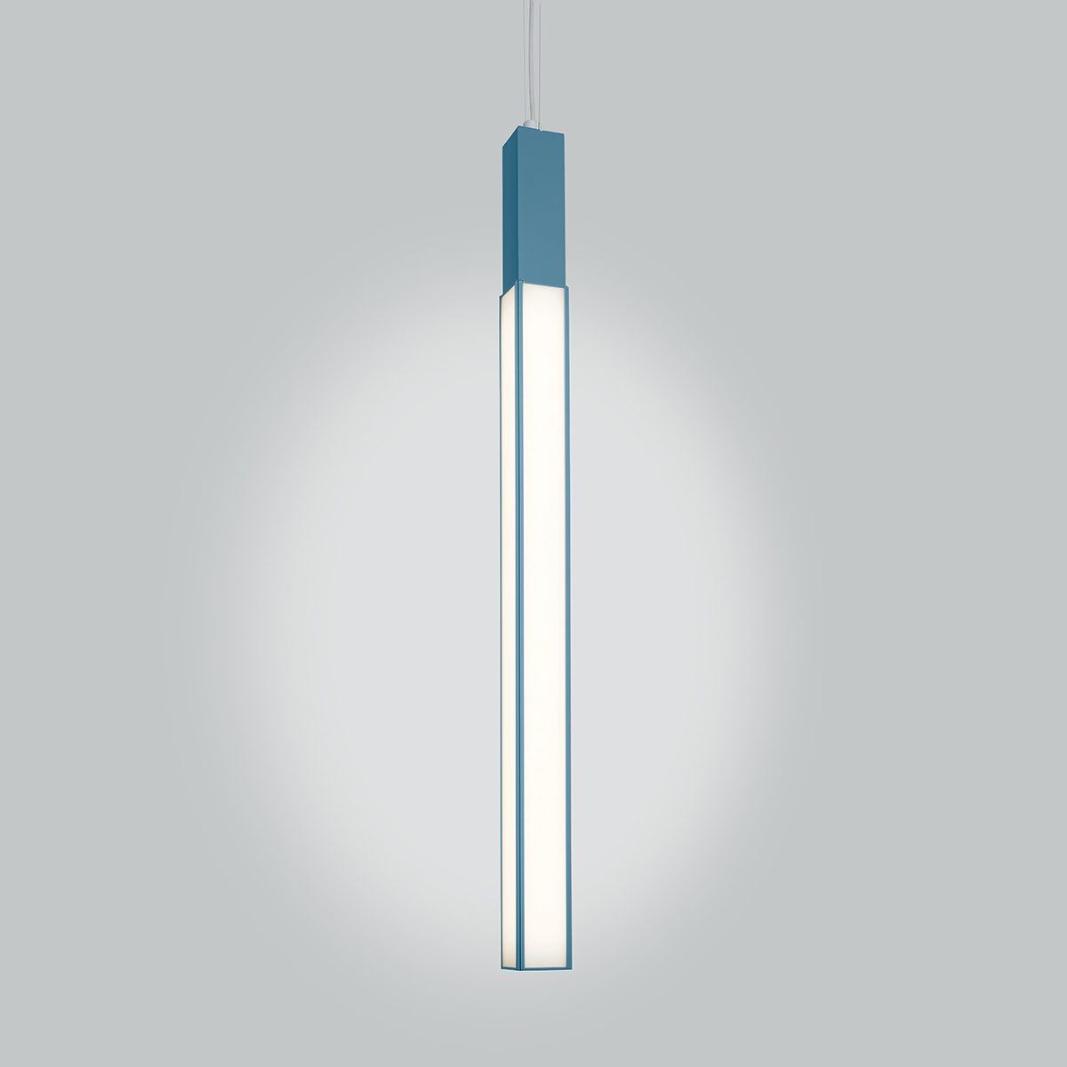 A large, rectangular pendant with a frame and luminous diffuser body 